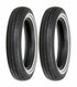 SHINKO CLASSIC 240 DOUBLE STRIPE WHITE WALL FRONT / REAR TIRE SET MT90-16