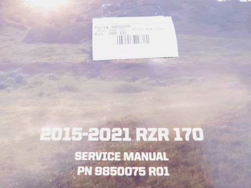 POLARIS SERVICE REPAIR MANUAL BOOK 2015 - 2021 RZR 170 GENUINE OEM AUTHENTIC