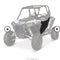 Polaris Lower Door Inserts (BLACK) 2014+ RZR 1000 2879510 Genuine OEM