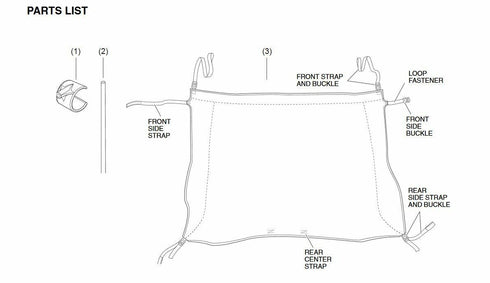 NEW OEM HONDA 2016-2022 PIONEER 1000 3P BIMINI SOFT TOP BLACK 0SR85-HL4-322B