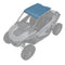 POLARIS ALUMINUM ROOF ZENITH BLUE 20-22 RZR PRO XP GENUINE OEM NEW 883743-849