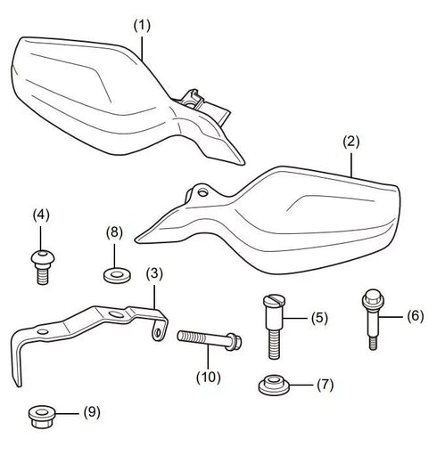 HONDA HAND GUARDS 2024-2025 NX500 08P70-MKP-DQ0 GENUINE OEM