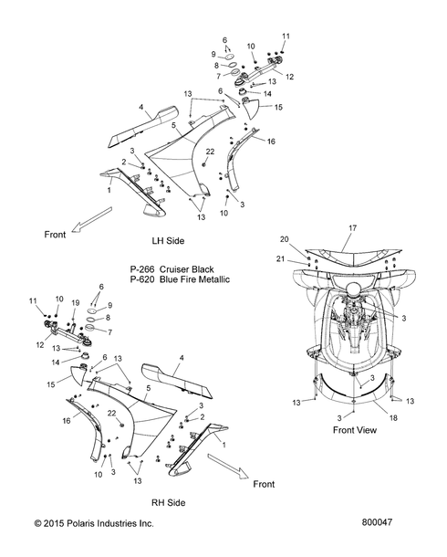 POLARIS VICTORY AIR DEFLECTOR GENUINE OEM NEW 5436328 2008-2017 VICTORY VISION