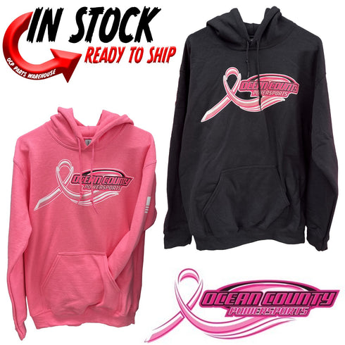 Ocean County Powersports Limited Edition Breast Cancer Hoodie - PICK COLOR/SIZE