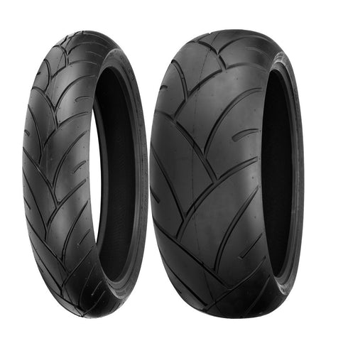 SHINKO 005 ADVANCE MOTORCYCLE TIRE SET 170/60ZR17 120/70ZR17 FRONT / REAR