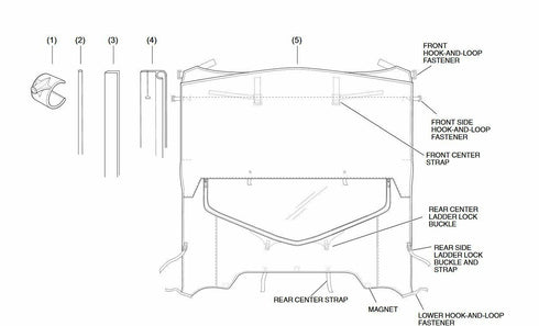 HONDA FABRIC ROOF AND REAR PANEL 2016-2022 PIONEER 1000 3P OEM NEW GENUINE