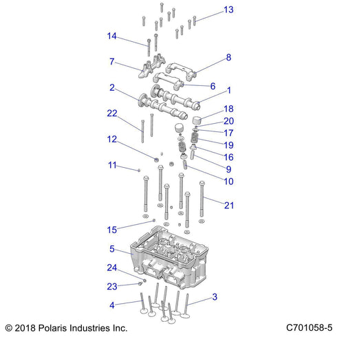 Polaris Intake Valve, Steel, G-90, Genuine OEM Part 3022134, Qty 1