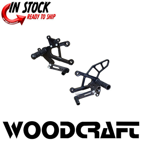 WOODCRAFT REARSET KIT BLACK KAWASAKI 2019-2023 ZX6R 05-0151B