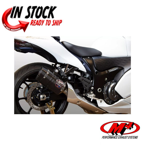 M4 EXHAUST DUAL SLIP-ON MUFFLERS CANISTERS CARBON 2022-2025 HAYABUSA SU8324