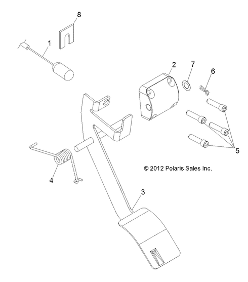 Polaris CABLE THROTTLE 800 7081842 New OEM 2013 2014 Ranger 800