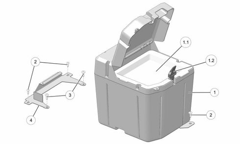 NEW OEM POLARIS 2018-2023 RANGER XP 1000 UNDER SEAT DRY STORAGE BOX 2882910