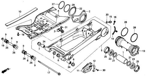 HONDA AXLE CARRIER SNAP RING CLIP ATC200X, ATC350X, ATC250R ATC 200X 350X 250R
