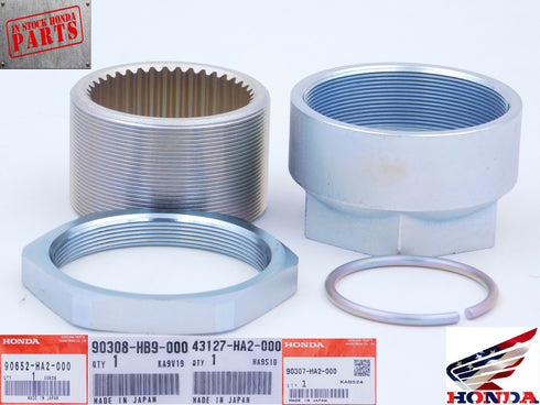 HONDA ATC TRX 250R 250X 300EX 350X 400EX 450R 450ER AXLE LOCK NUT ASSEMBLY OEM