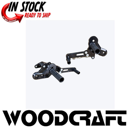 WOODCRAFT RACING FOOTPEG REARSET STD SHIFT BLACK KAWASAKI 2017-2022 Z125 PRO