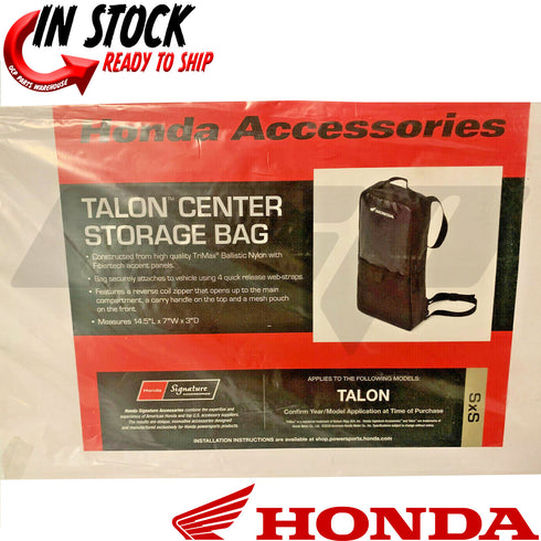 Honda 2019 - 2024 Talon 1000R 1000X Center Storage Bag 0SL55-HL6-A00