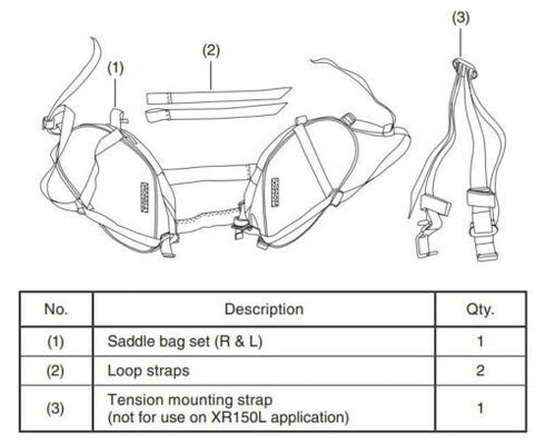 HONDA SADDLEBAG SET 2023-24 XR150L GENUINE OEM NEW 0SH55-KRH-A00