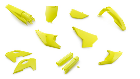 HUSQVARNA YELLOW PLASTIC KIT FENDERS 2023-2024 FC250 FC350 FX450 TC125 TC250 OEM