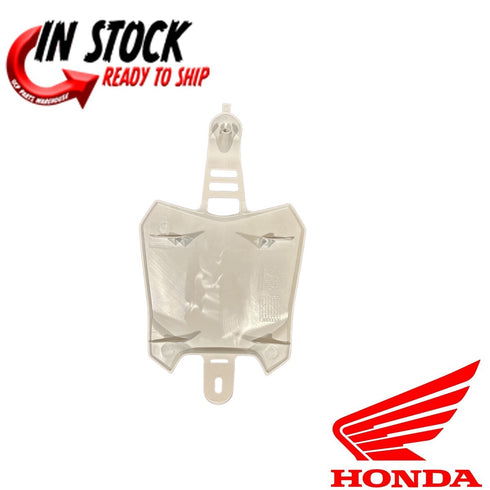 HONDA FRONT NUMBER PLATE 2013-2024 CRF50F GENUINE OEM ROSS WHITE 61140-GJG-C60ZA