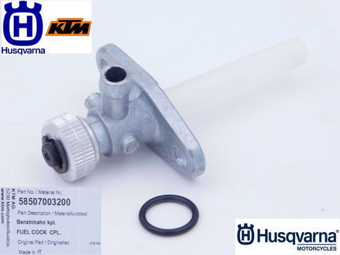 KTM Fuel Tap Cock 58507003200 SX 50 & 65 1998 - 2023, Husqvarna TC 50, 65 2017