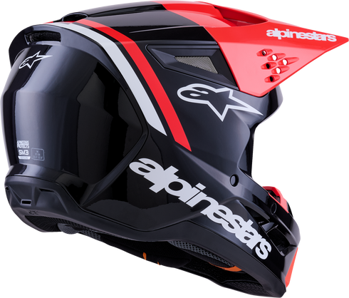 ALPINESTARS Sm3 Radium Helmet Blk/Red Fluo/White Glossy 2x - 482-001822X