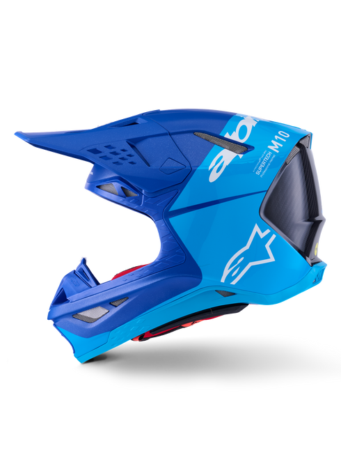 ALPINESTARS Supertech S M10 Flood Helmet Met Blu/Md Blu/Blk Crb M&G Sm - 482-00184S
