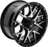 QuadBoss Barbwire 14X7 - 5+2 - 4/110 - Black Machined