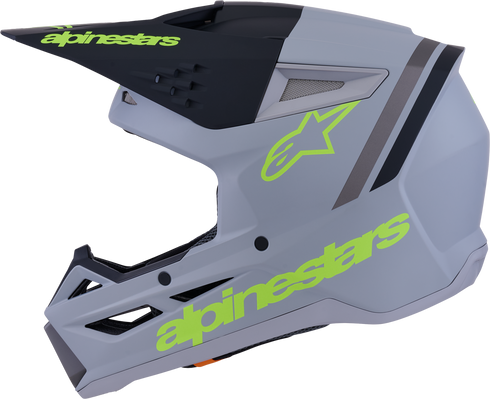 ALPINESTARS Sm3 Radium Helmet Gry/Blk/Ylw Fluo Matt 2x - 482-001832X