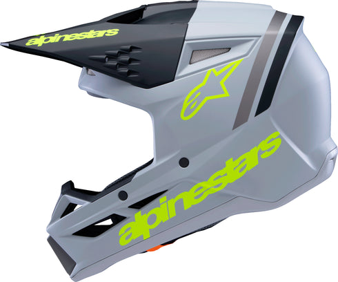 ALPINESTARS Sm3 Youth Radium Helmet Gry/Blk/Ylw Fluo Matte Ys - 482-00086YS