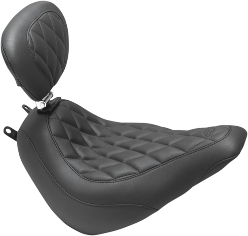 MUSTANG Wide Tripper™ Seat - with Driver's Backrest - Diamond 83007
