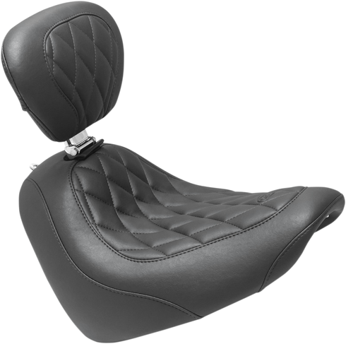 MUSTANG Wide Tripper™ Seat - with Driver's Backrest - Diamond 83016
