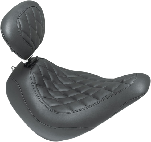 MUSTANG Wide Tripper™ Seat - with Driver's Backrest - Diamond Stitching 83043
