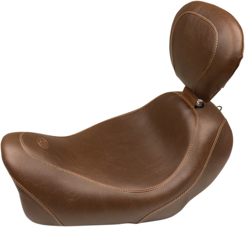 MUSTANG Seat - Wide Tripper™ Solo - with Backrest - Smooth - Brown 79796