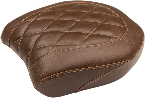 MUSTANG Wide Tripper Rear Seat - Diamond - Brown - Fat Bob - FXDF '14-'17 75044