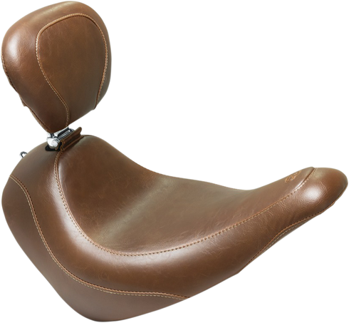 MUSTANG Wide Tripper™ Seat - with Driver's Backrest - Brown 83037