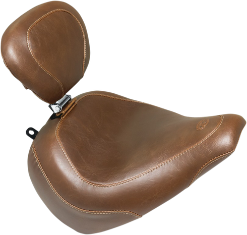 MUSTANG Wide Tripper™ Seat - with Driver's Backrest - Brown 83055