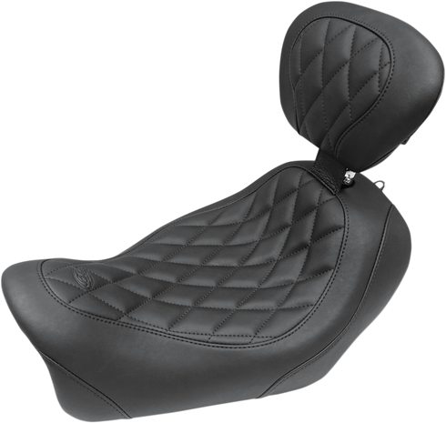 MUSTANG Seat - Wide Tripper™ Solo - with Backrest - Diamond - Black 79799