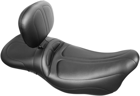 LE PERA Maverick Daddy Long Legs Seat - With Backrest - Black - Stitched - FL '08-'23 LK-957DLTBR