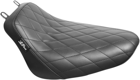 LE PERA Bare Bones Solo Seat - Diamond Stitch - Black - Softail '18-'23 LYX-007DM