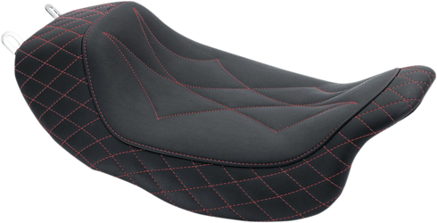 MUSTANG Revere Solo Seat - Diamond - Red Stitched 75130AB