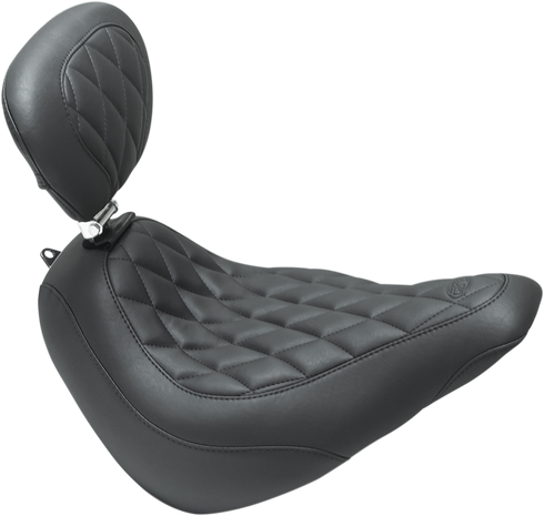 MUSTANG Wide Tripper™ Seat - with Driver's Backrest - Diamond Stitch 83046