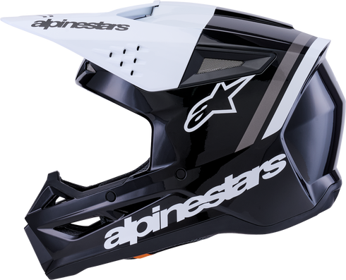 ALPINESTARS Sm3 Radium Helmet Blk/Wht/Gry Glossy 2x - 482-001812X