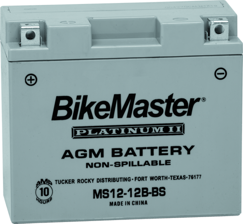 BikeMaster AGM Battery - MS12-12B-BS