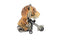 V-Twin Big Head Tiger Animal Rider Toy - 68-0038