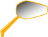 ARLEN NESS Mirror - Mini/Stocker - Side View - Hexagon - Gold - Right 13-154