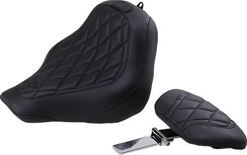 MUSTANG Wide Tripper™ Seat - with Driver's Backrest - Diamond Stitching 83034