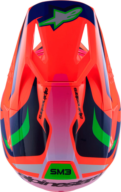 ALPINESTARS Sm3 Youth Deegan Helmet Orng Flo/Prpl/Pnk Fluo Ys - 482-00082YS