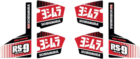 YOSHIMURA Rs 9 Muffler Decal Set 6/Pcs - 961-9070