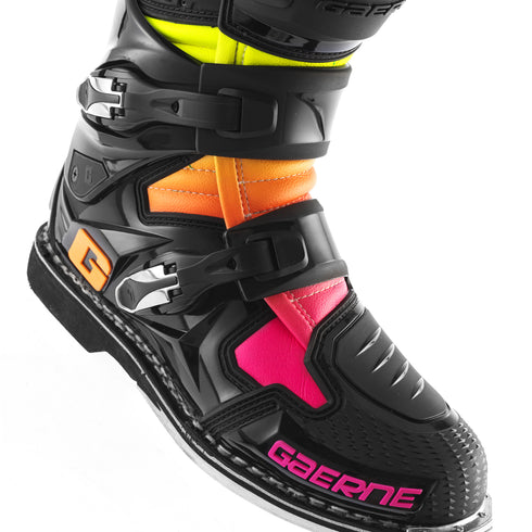 GAERNE Sg12 Le Boots Black/Orange/Pink Sz 10 - 480-51110