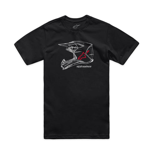 ALPINESTARS Mx Helmet Csf Tee Black Lg - 482-76297L