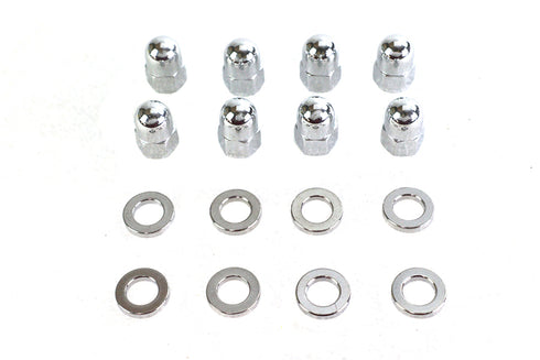Colony Chrome Cylinder Base Acorn Nut and Washer - 7018-16